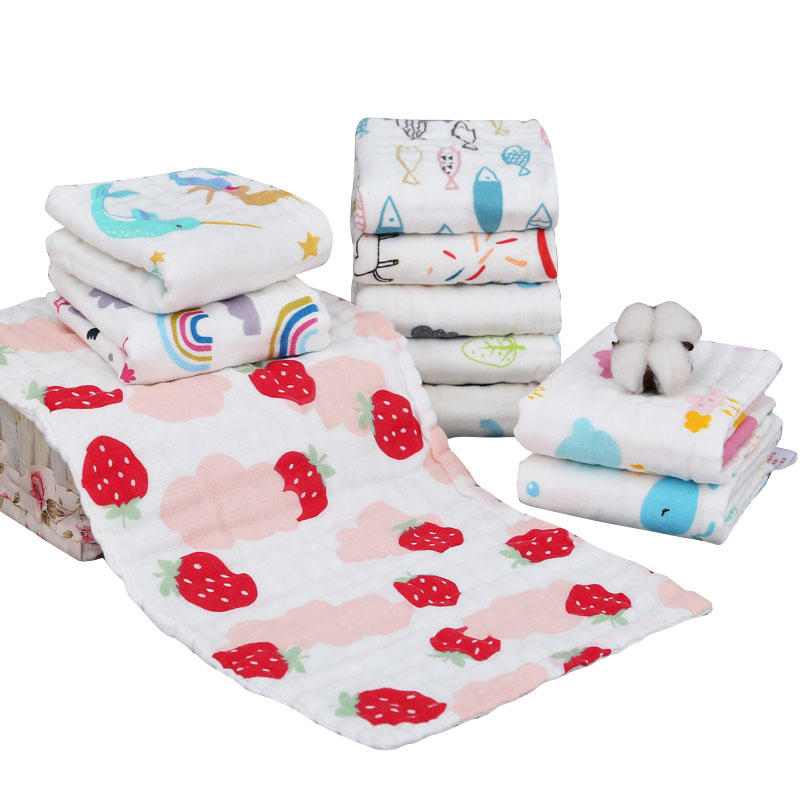 Toallitas para recién nacidos, toallitas de muselina de algodón absorbente suave natural para bebés, toalla para la cara