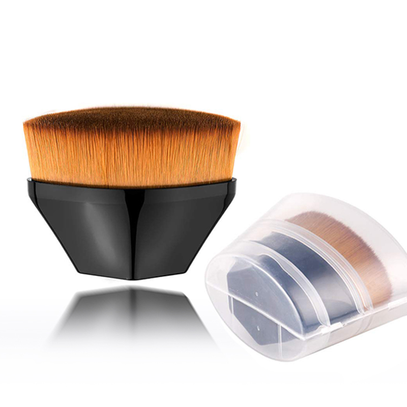55 Pincel de maquillaje de base de polvo líquido único kabuki negro
