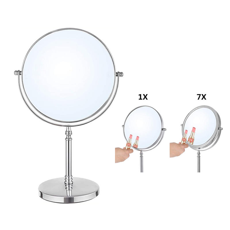 1X 2X 3X Espejo de maquillaje con pantalla táctil y luz LED de aumento