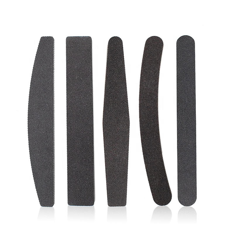 5 formas de limas de uñas de esmeril de grano 100/180 de doble cara negras