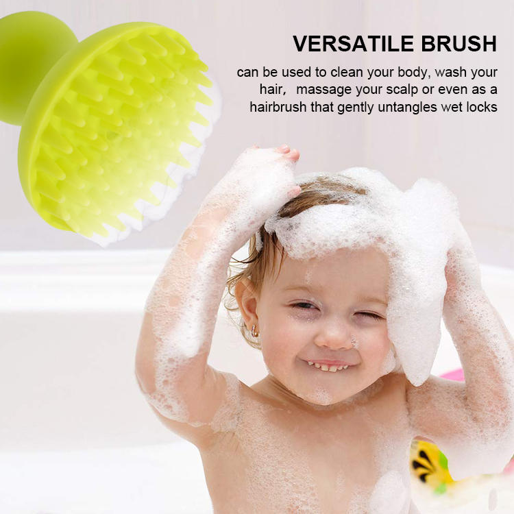 Peine suave y reutilizable para bebés, peine para cabello húmedo y seco, masaje del cuero cabelludo y cepillo de limpieza para el cabello de silicona