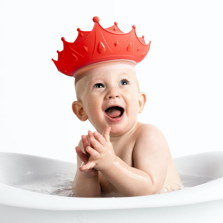 Gorro de baño adorable para niños, impermeable, suave, ecológico, material de silicona, reutilizable, portátil, tamaño ajustable