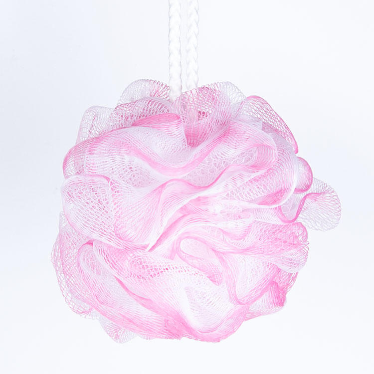 6 esponjas de baño de lufa de PE de 40 g de color rosa diferentes para mujeres y niñas