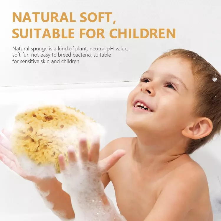 Esponjas de mar súper suaves ecológicas en forma de panal, esponja de baño para el cuerpo del bebé que limpia la cara