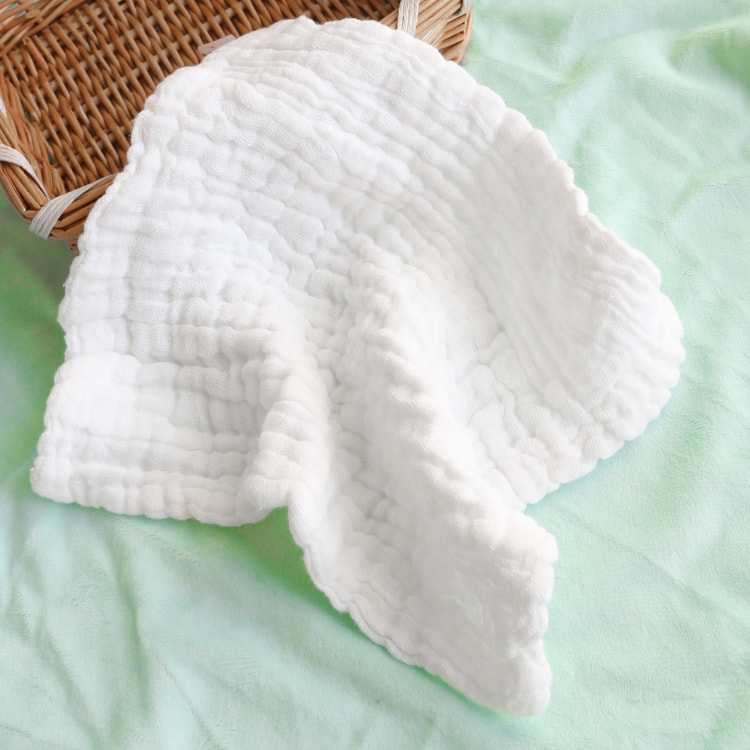 Toalla de tela de gasa para bebé suave y absorbente de algodón orgánico para recién nacido