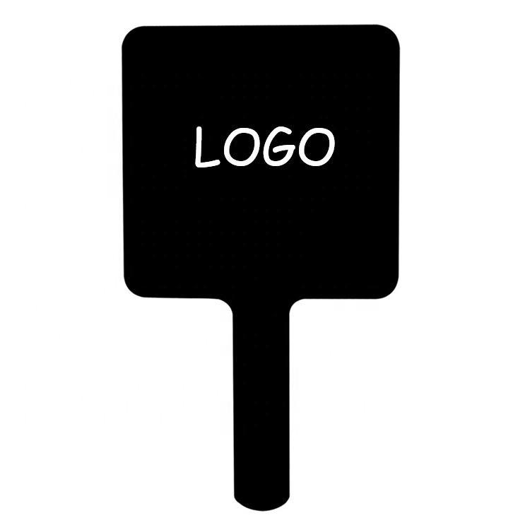 Espejo de maquillaje de mano cuadrado lindo portátil con logotipo personalizado