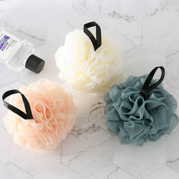 Esponja de baño de flores de espuma de baño de bola de baño suave de un solo color