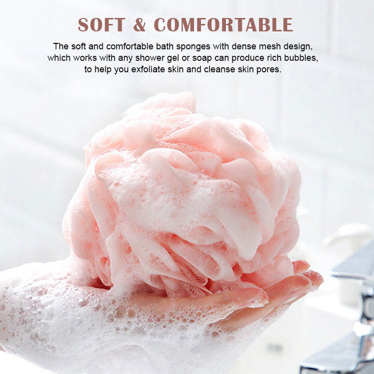 Productos de baño de espuma de flores de baño de doble bola de baño grande