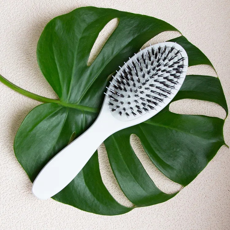 Peine de pelo liso para masaje de dientes de nailon con bolsa de aire de cerdas grandes