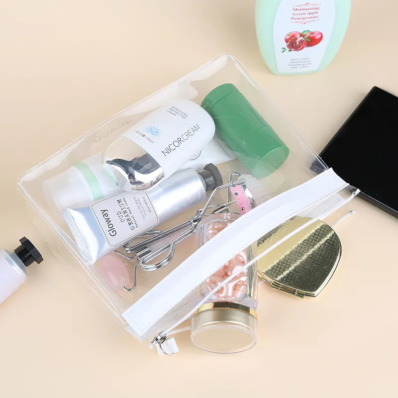 Bolsa de maquillaje cosmético portátil Eva con cremallera